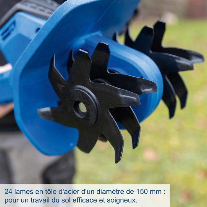 Motobineuse sans fil - SCHEPPACH - C-MT200-X - 20 cm - Batterie 20V 2,0Ah incluse - 4 fraises