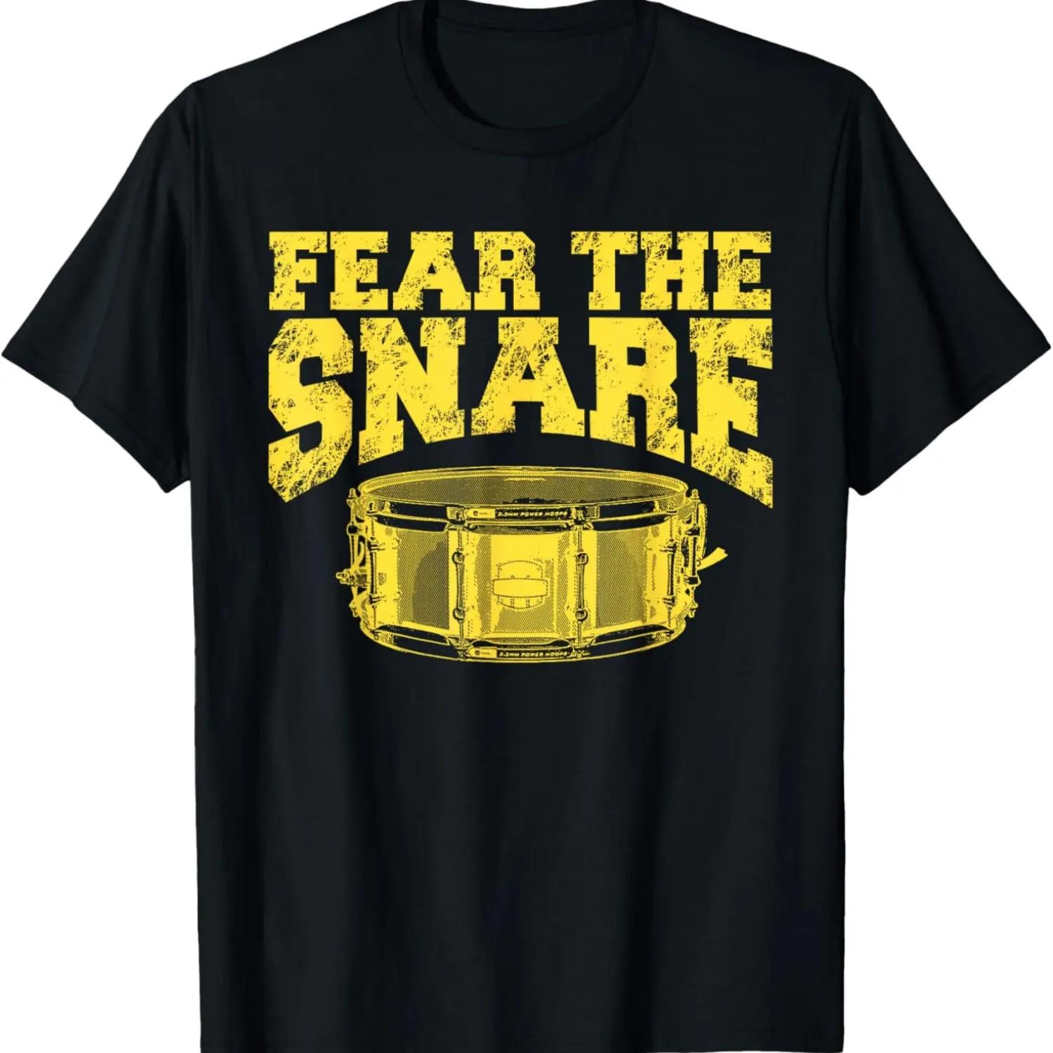 

Fear The Snare Drum T-shirt _ Gift Idea For Drummers XXXXXL чёрный
