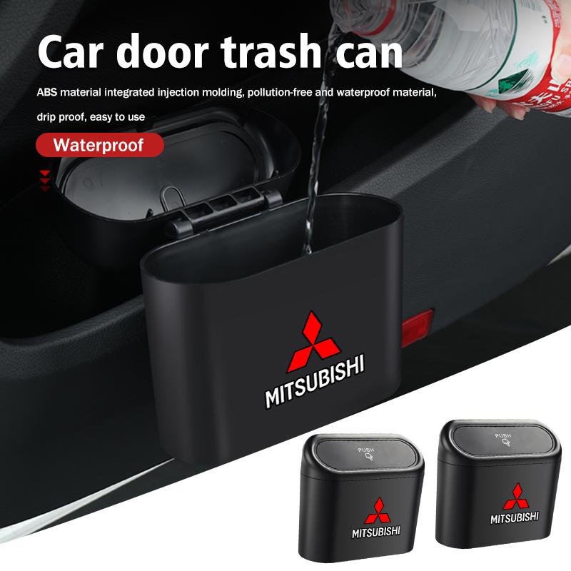 Car Trash Can Dustbin Garbage Hanging Container Bin Accessories For Mitsubishi Outlander Pajero Sport Lancer EX ASX L200 Eclipse
