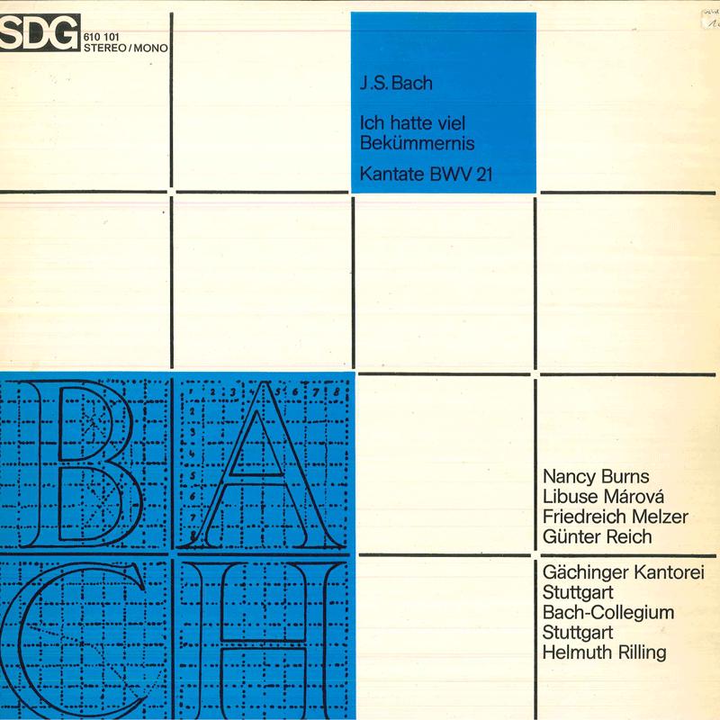 

LP Record HELMUTH RILLING, BACH - COLLEGIUM S - J S Bach Ich Hatte Viel Bekummernis SDG610101 SDG 1972 Germany Classical Used