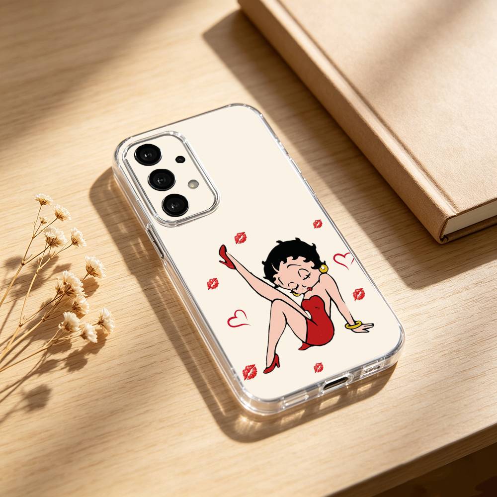 Betty HOT Boop Phone Case For Samsung S25,24,21,22,23,30,Ultra,20,Plus,Fe,Lite,Note Transparent Cover