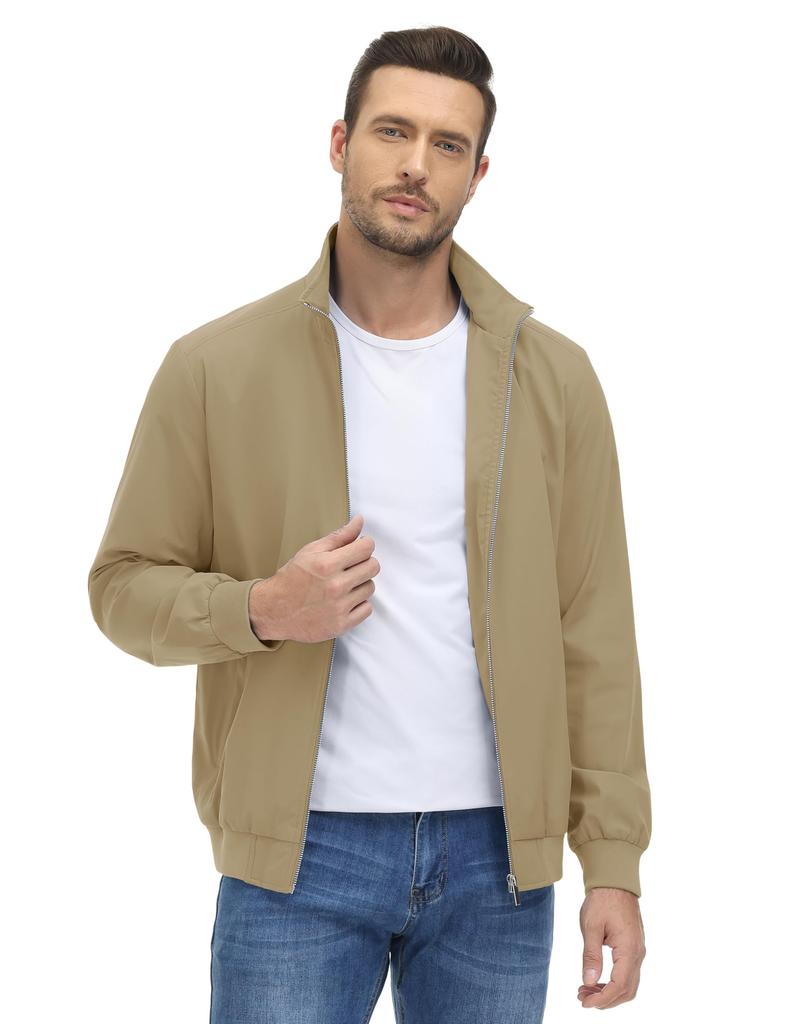 Motorrad Plain Army Military Für Khaki M [TACVASEN] Oberbekleidung, Herrenbekleidung, Dünn, Tragen, Jacke, Mode, Schule, Jacke, Lose, Arbeit,