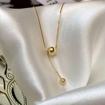 Full Body Korean Version Cold Style Necklace, New Trendy and Versatile, Personalized Temperament Necklace, Women's Round Beads