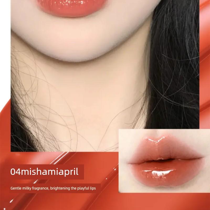 Qiyu Xiaohu Double-Ended Raincoat Mirror Lip Glaze, Non-Fading, Non-Stick, Moisturizing, Hydrating, Brightening, Water-Glossy Plump Lips