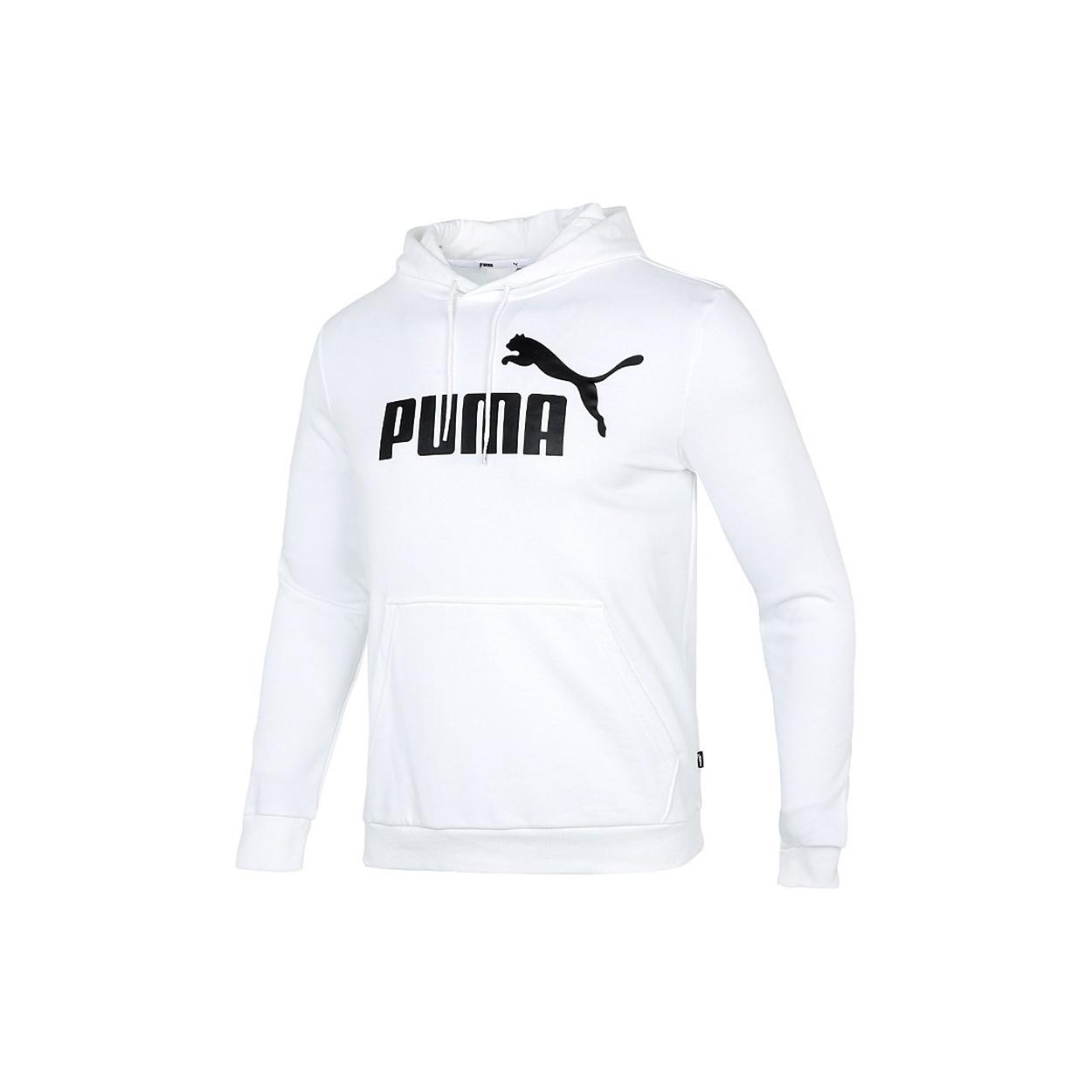 PUMA Big Logo Hoodie White Black Men s 588709-02 L