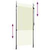 Outdoor Roller Blind 100 x 270 cm Cream