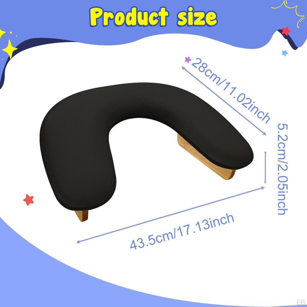 Comfortable And Non-slip PU Leather Hand Rest for Manicure Makeup