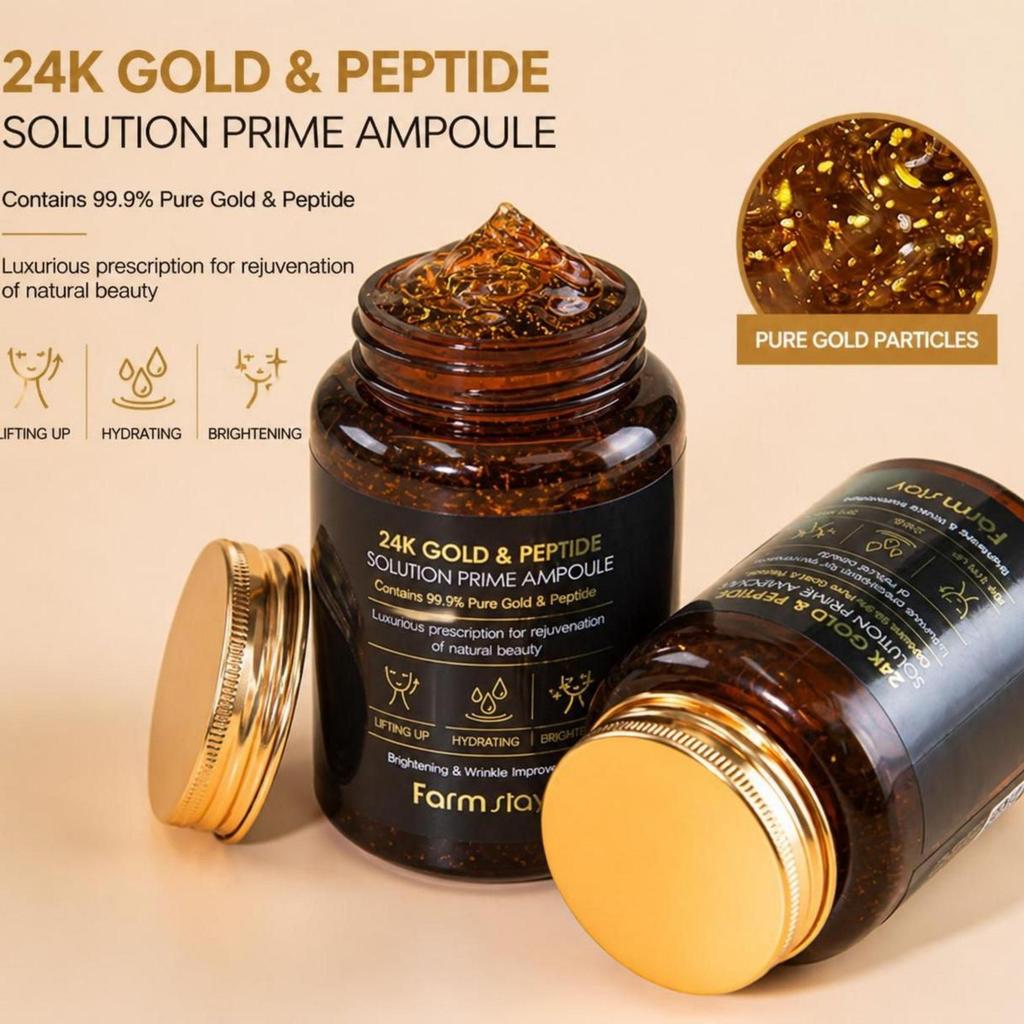 Farmstay 24K Gold & Peptide Solution Prime Ampulle 250ml