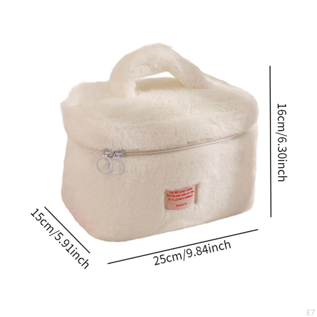 Kosmetisk väska för resor och affärer med plyschdesign