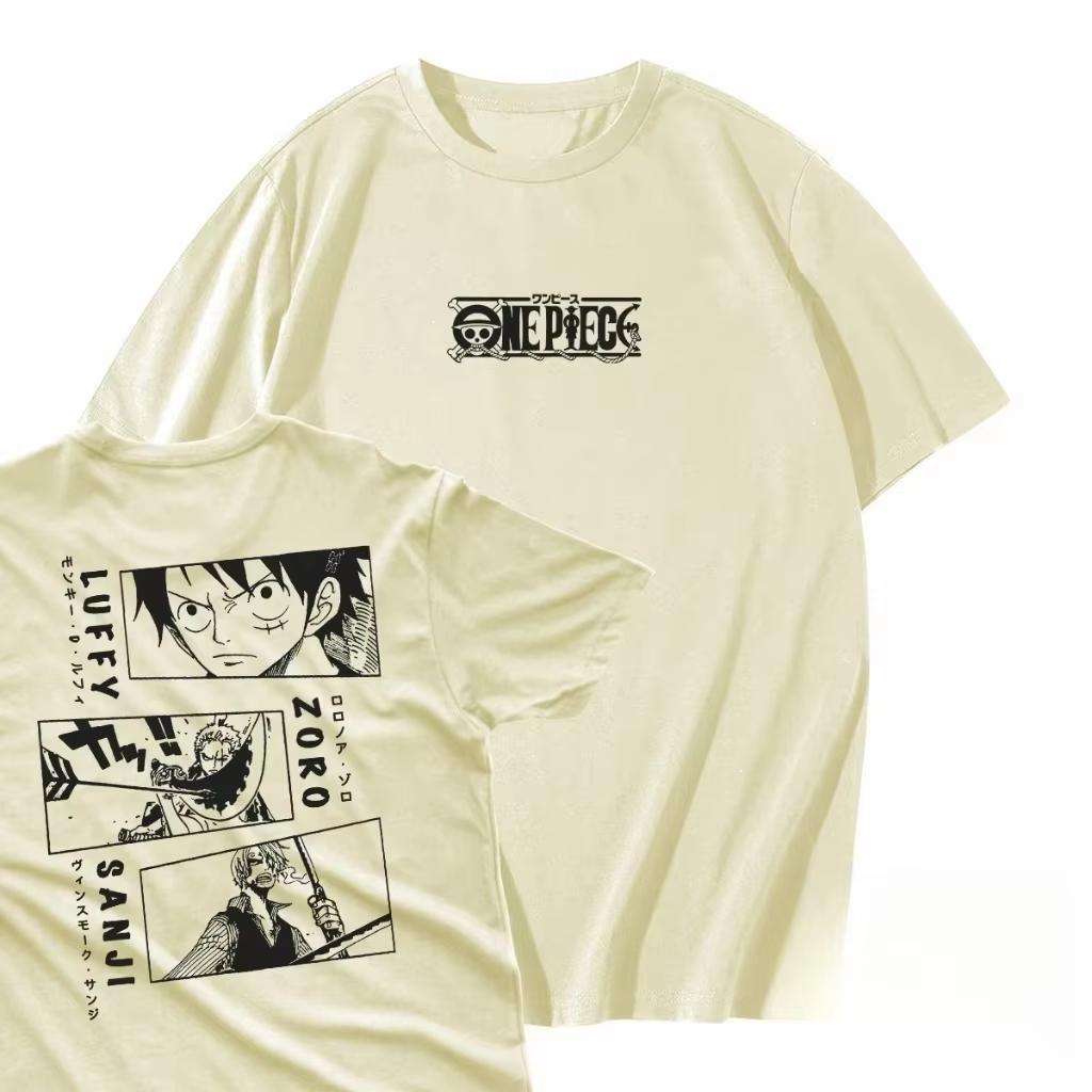 Japanese Anime ONE PIECE Summer Tshirt Casual Sports Fitness Comfortable Cotton Short Sleeves for Unisex and Women