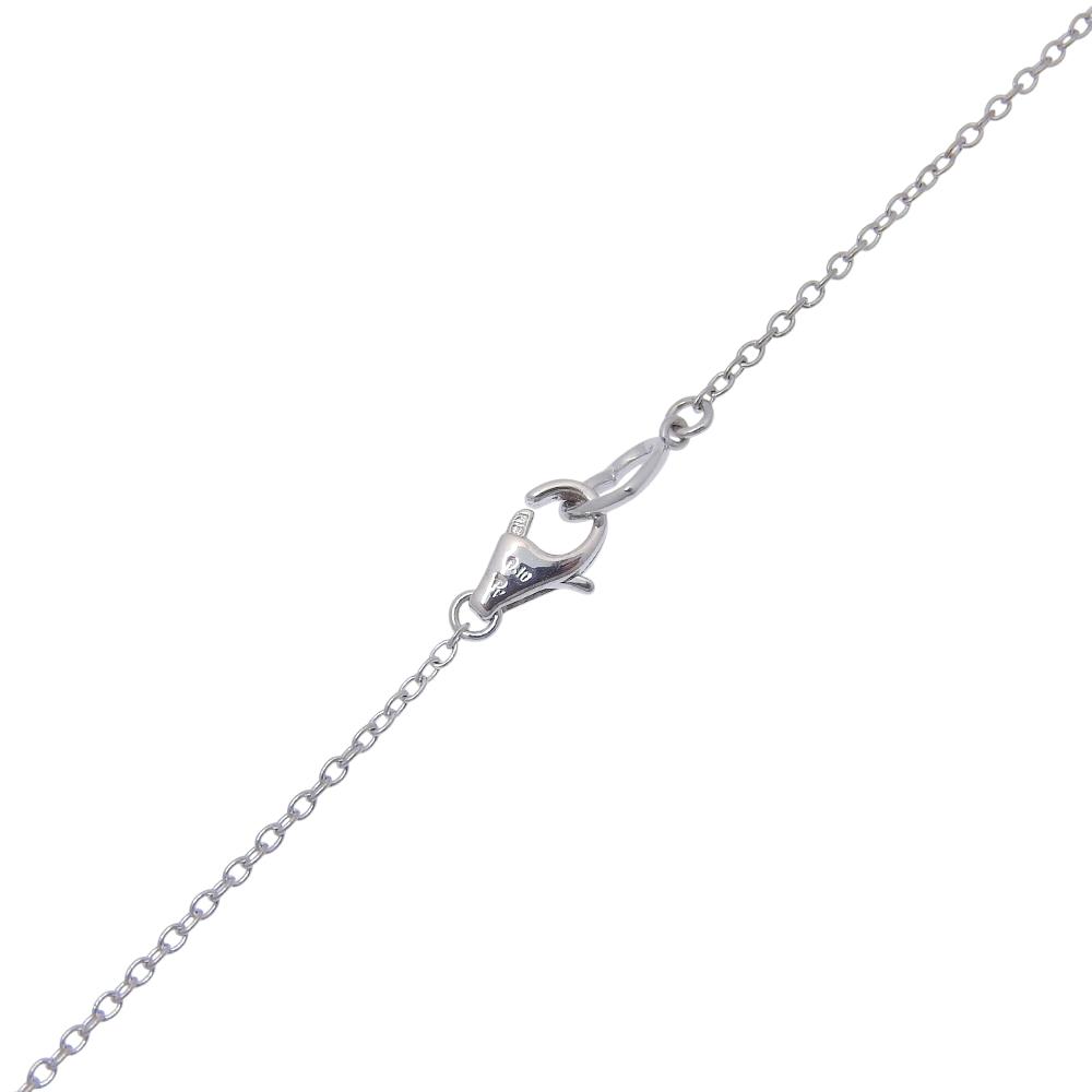 Ponte Vecchio flour Necklace 7P diamond K18 white gold/diamond flour 1.9g Women Used