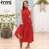 YYFS Women's Fashion Summer Spring Polka Dot Print Sleeveless Casual Dresses