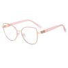 Classic Blue Light Blocking Women Cat Eye Glasses Frame Fashion Metal Spring Hinge Eyewear Optical Prescription Reading Glasses