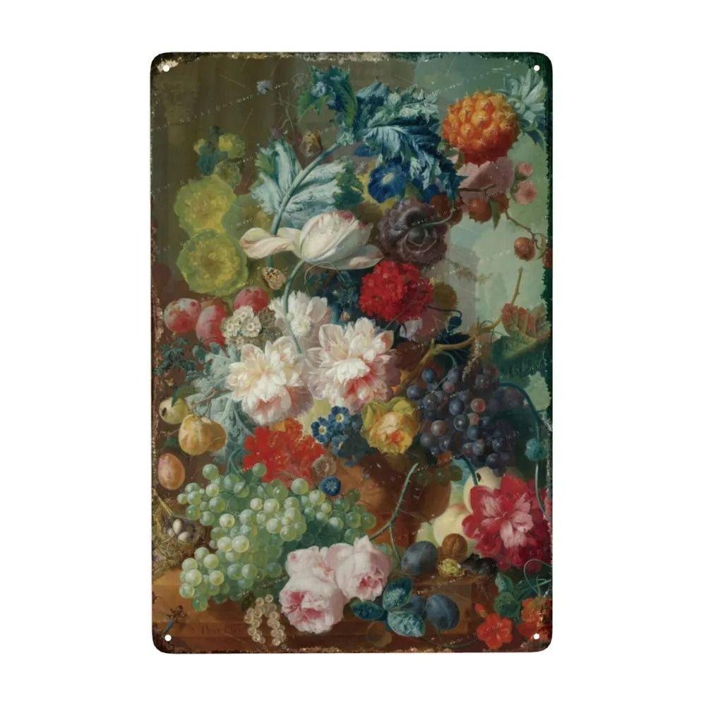 Oil Painting Style Retro Characters Landscapes Metal Tin Sign Wall Poster