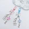 2 Stück Sommer kühl blau und rosa Quaste, Schmetterling, Stern und Mond, Laser-Schleife, Guben-Anhänger, Handy-Kette