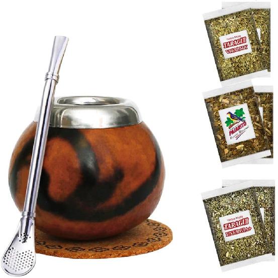 Yerba Mate Bombilla Gourd Drinking Filter Straws 304 Food-Grade Stainless Steel 6.1 inch Long Spoon Bombillas Straws for Mate Tea Set of 3 with