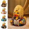 Ručně malovaná figurka hudebníka Parton Memorial Duck, figurka Dolly Duck, soška country hudby, sběratelská dekorativní socha s tématem kytary
