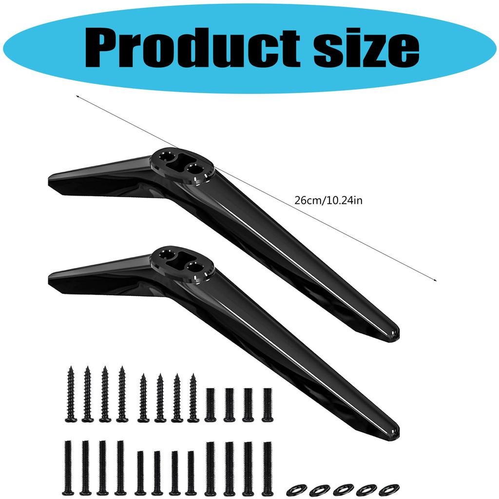 ABS Television Stand Legs Replacement For 28 65 Inch Televisions No Tools Required Secure Mounting System Universal Compatibility