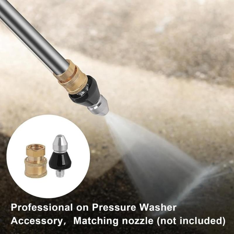 1/4Inch Quick Connector High Pressure Nozzle Sewer Cleaning Tool Pressure Washer 1 Front 6 Rear Sewer Jetter Nozzle