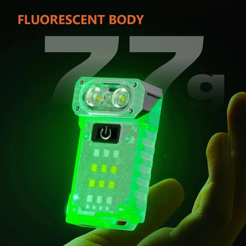 COB+SMD LED Outdoor Mini Taschenlampe USB-C Wiederaufladbar Camping Arbeitslicht 1000mAh Leistungsstarke Taschenlampe für Reise Notlicht