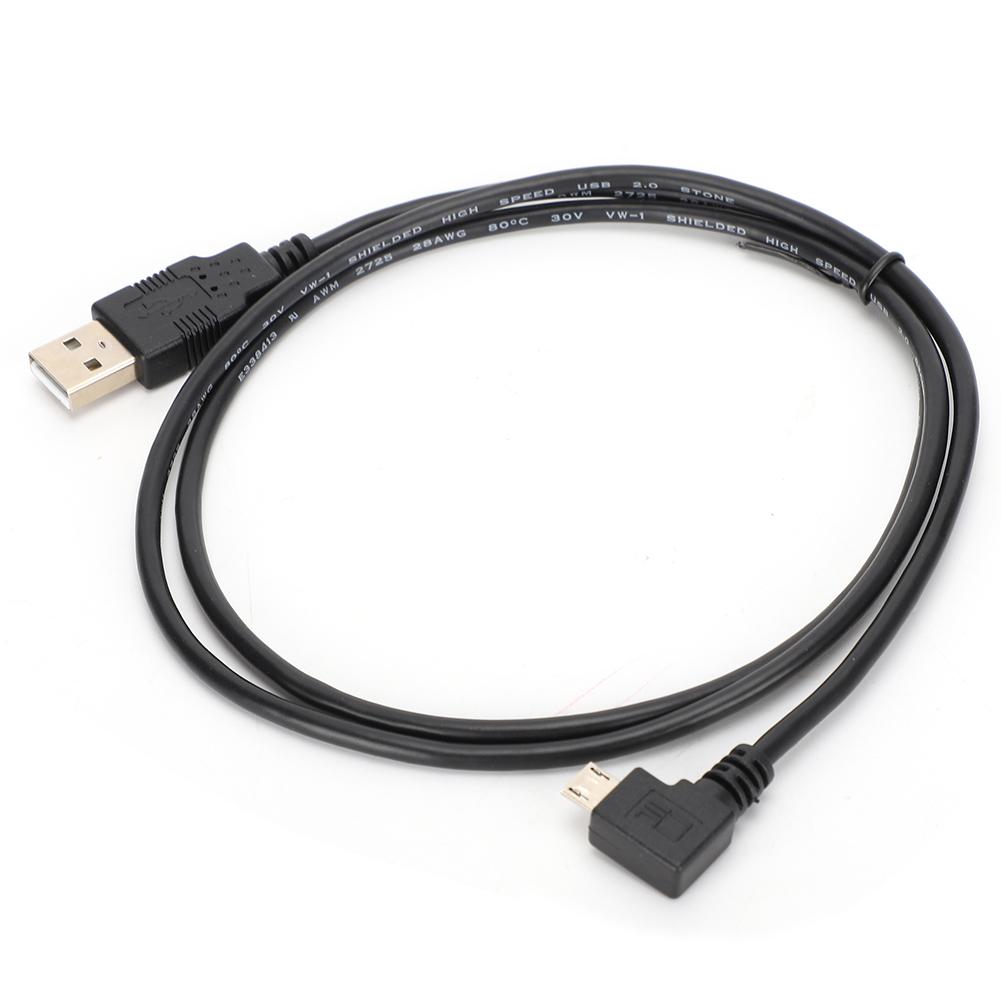 C0402 1M Right Angle Micro USB to USB Connecting Cable for Data Transmission Charging
