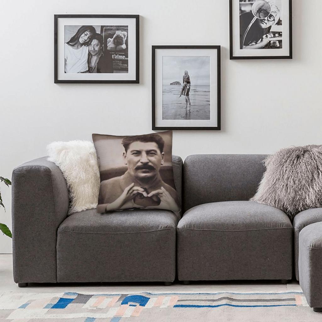 Lenin Joseph Stalin Pillow Cover  Soft Cushion Cover Cute Funny Pillow Case For Sofa Car Home Decor