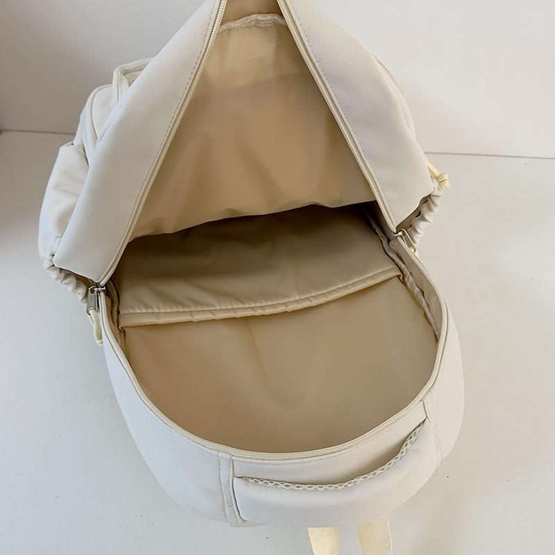 Women's Solid Color Backpack Student Schoolbag Outdoor Small Backpack