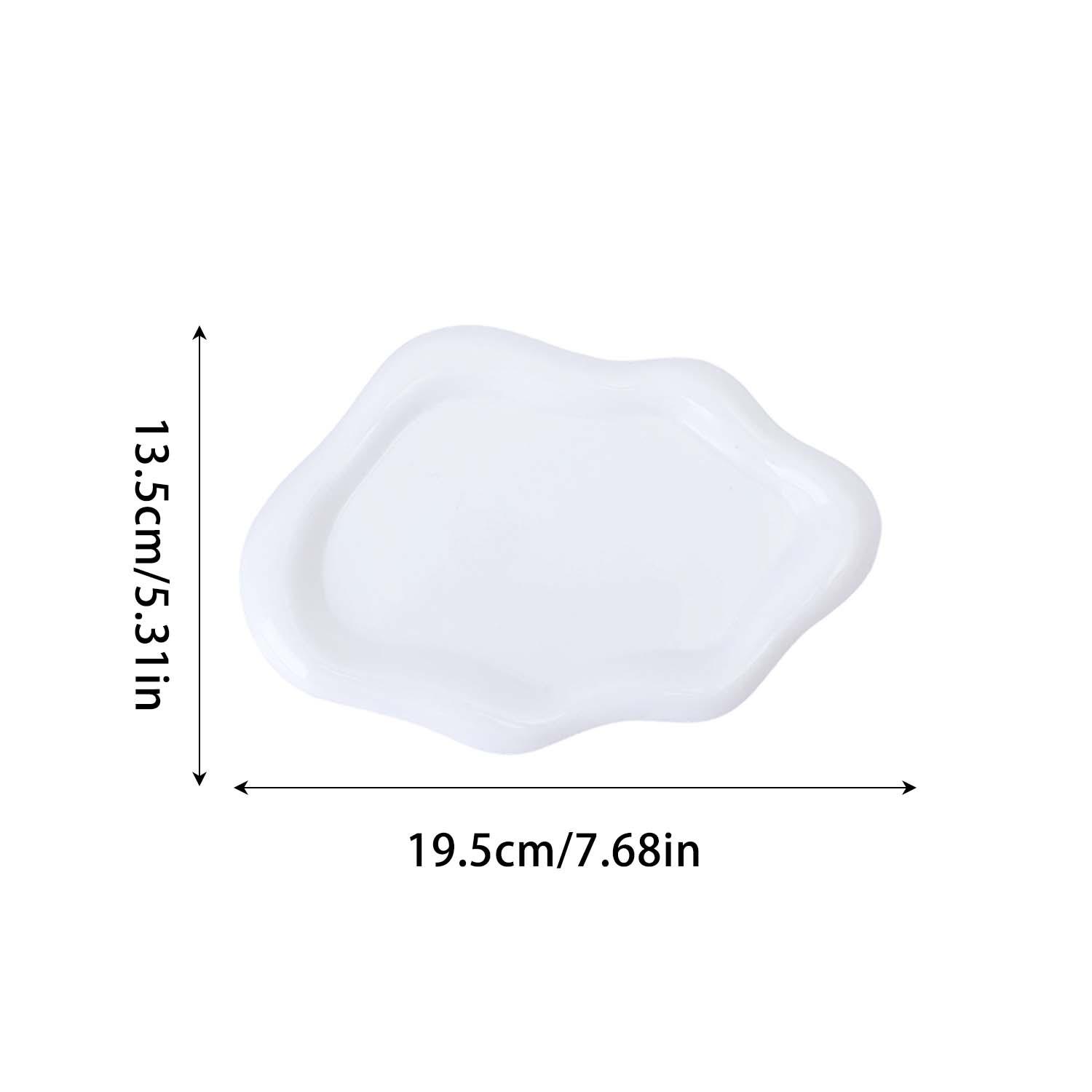 

1-2pcs Simple Cloud Jewelry Display Stands Plastic Storage Tray Photo Props Bracelets Desktop Ornaments Key Tray Dish Holder белый