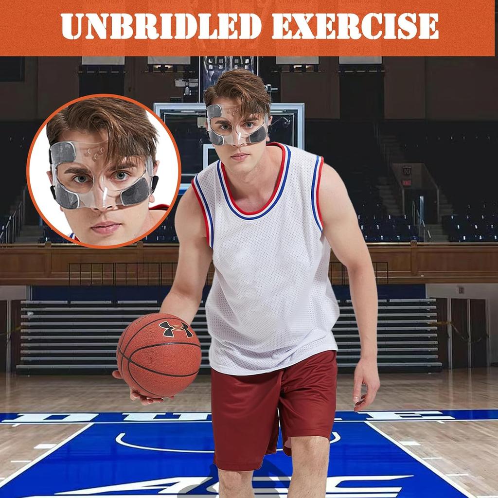 Nose Guard for Broken Nose Baseball Softball Basketball Face Mask Adjustable Face Shield Masks with Padding Nose Guard Protects Nose and Eye from