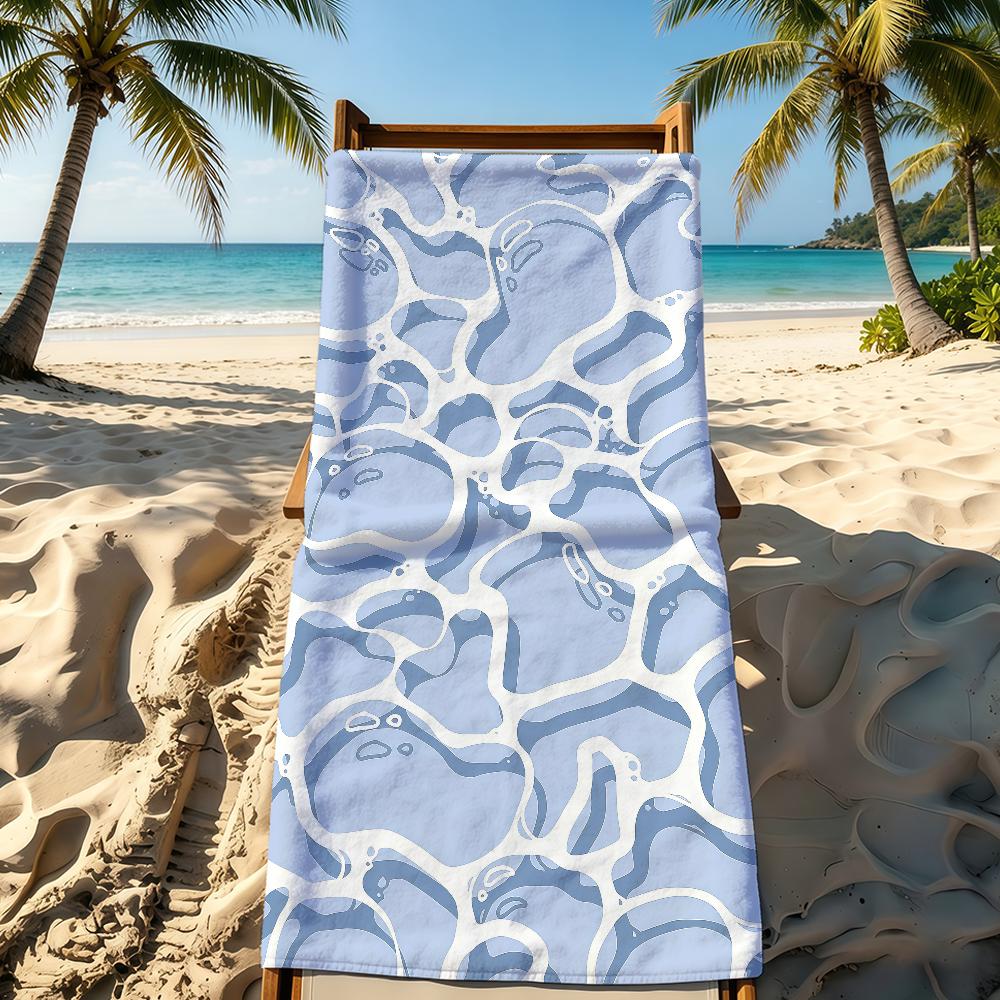 Towel Art For Fashion Wave Outdoor Camping Bubble Beach Towel Super Absorbent Quick-Drying Summer Towel