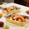 10pcs Golden Aluminum Foil Pans with 10pcs Chear Lids & Handles Heavy Duty Aluminum Pans Disposable Foil Pans Containers