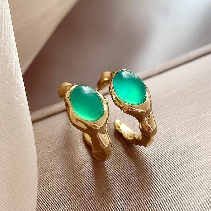 Monet garden oil painting style love flower pearl earrings fashion temperament stud earrings French sweet small fresh earrings