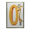 Poster Smiling Giraffe At The Letter "O Poster Smiling Giraffe At The Letter "O, 50X70 Cm, Unframed, Premium Canvas On Stretcher