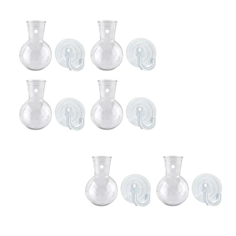 Hydroponic Plants Propagation Station with Suction Cup Hooks for Living Room