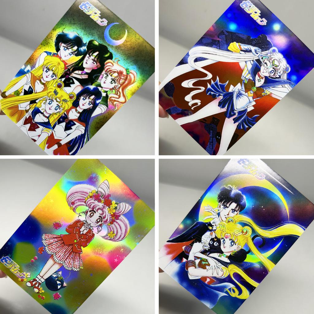 DIY 15 Stück/Set Hübsche Wächterin Sailor Moon Selbstkontrolle Sammeln Unterschrift Sammel-Flash-Karte Anime Bunte Flash Weihnachten Geschenk