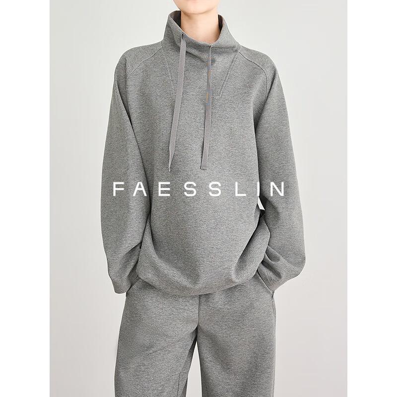 

FAESSLIN Women s Autumn Stand Collar Long Sleeve Top One Size