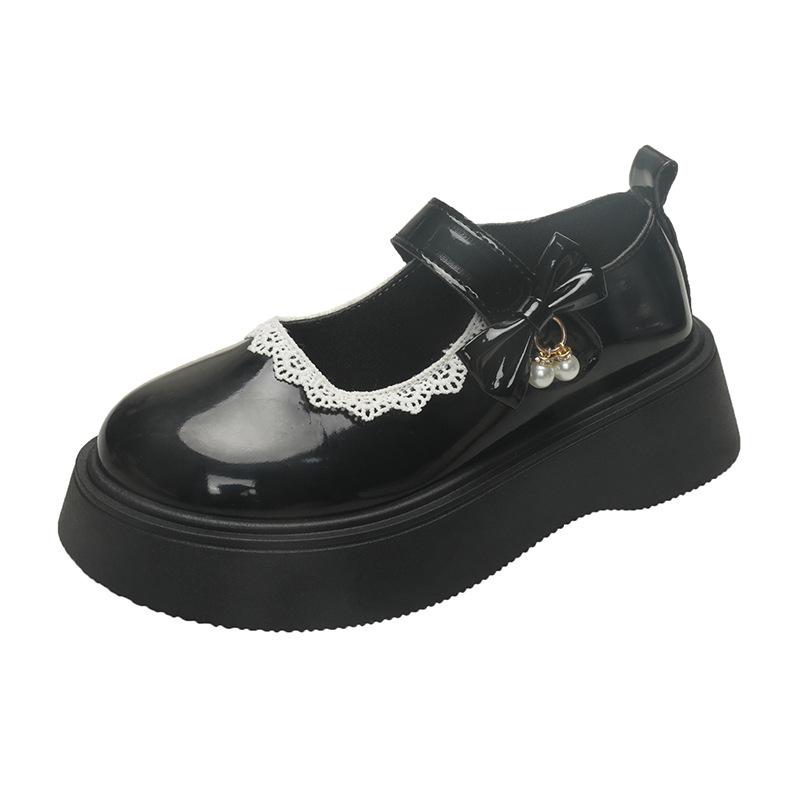 Fashion 2025 New Fashion Lace Women's Pumps Spring Autumn Mary Jane SHOES Sweet Butterfly Knot Platform Casual Lolita Ladies Shoes