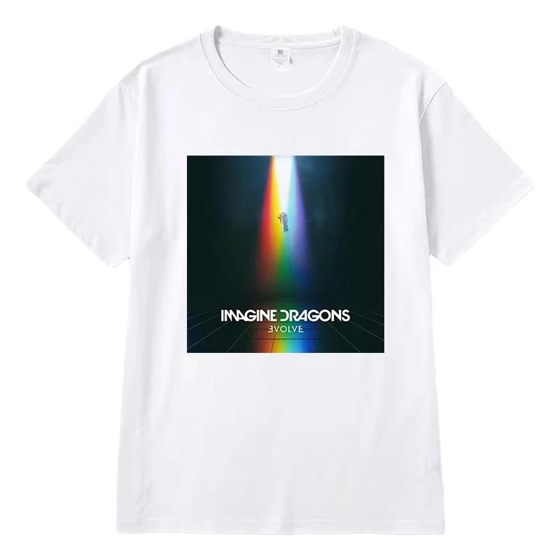 2025 Men's and Women's Clothing Oversize Tees Summer Imagine Dragons Concert Support Around LOOM The Same Short-sleeved T-shirt