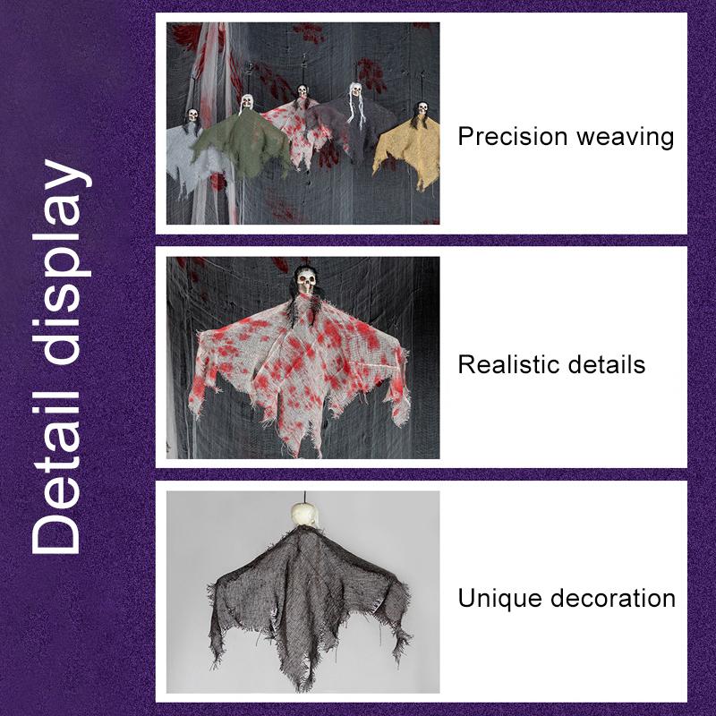 Halloween Decorate Haunted House Party Decoration Haunted Burlap Atmosphere Decoration Multi-Color