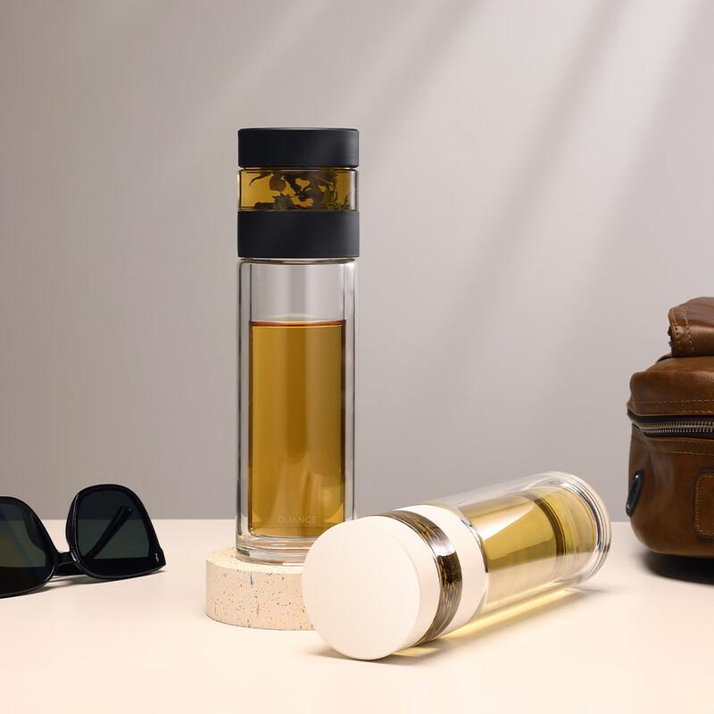 Quan Ge Double-Wall Tea Infuser Glass Bottle
