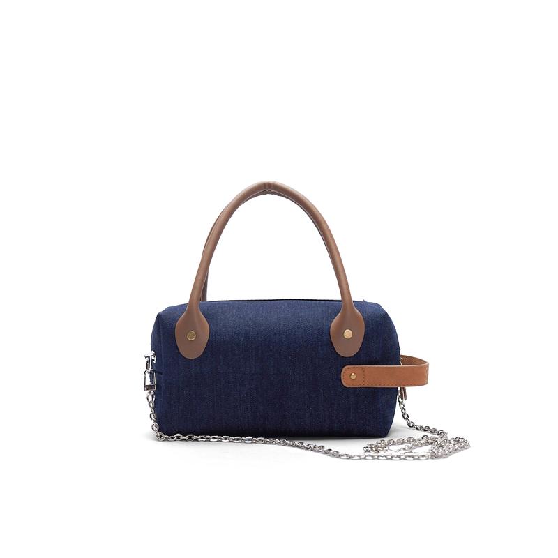 DIOR Bag [Customized cosmetic bag] Bubble jellyfish, citrus salami, shoulder handbag, portable storage, denim fabric, miu style, trendy blues velvet