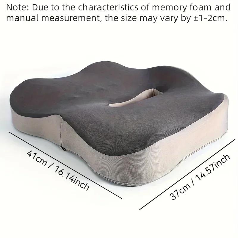 Non Slip Memory Foam Prostate Cushion for Tailbone Sciatica Back Pain Relief Comfort Chair Car Seat Cushion with Cover