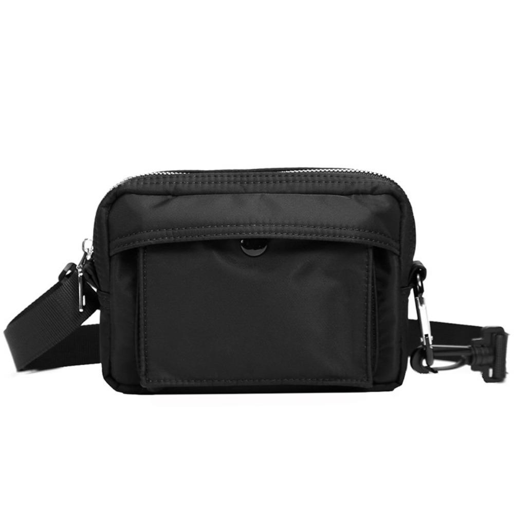 

Multifunctional Men Mobile Bags Large Capacity Simple Shoulder Bag Nylon Crossbody Bag Couple чёрный