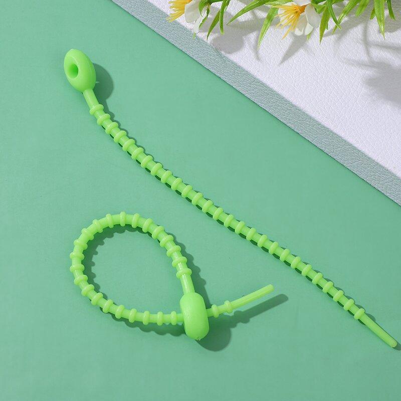 12cm Multicolor Silicone Cable Ties Reusable Adjustable Wire Organizer Straps Durable Cord Management Holders for Home Office Computer Cable Storage