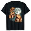 Funny Three Cocker Spaniel Moon Tshirts Men Womens Fashion Casual Tshirt 100 Cotton Loose Oversized Dog Lover T Shirt