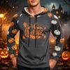 Men's Printed Hoodie with Pocket and Drawstring Loose Fit Casual Sweatshirt