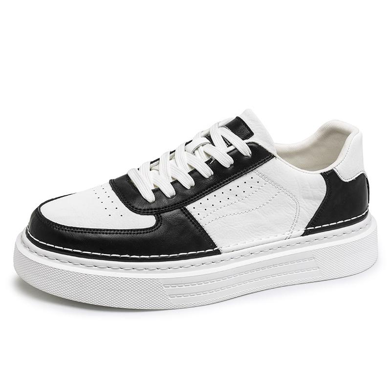 Fashion Spring Autumn Fashion Men's Casual Shoes Mens Breathable Leather Sneakers Thick Sole Lightweight Shoe Male Platform Skate Shoes