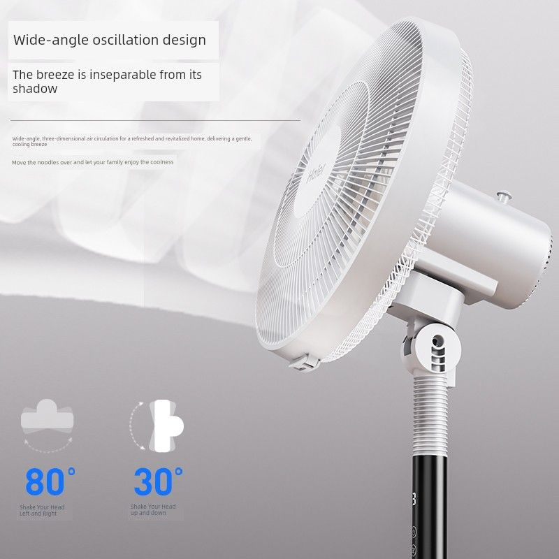 Haier Electric Fan, Floor-Standing Fan for Home Use, Strong Wind, Gentle Breeze, Powerful Remote Control, Large Fan Blade for Bedroom and Dormitory