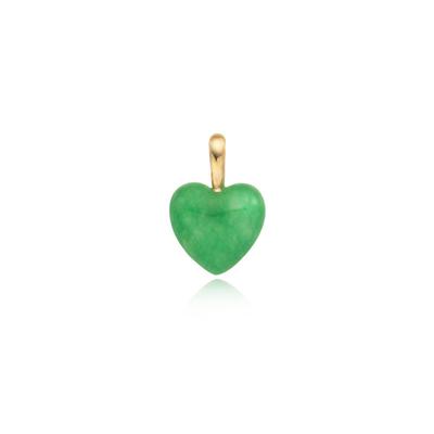 Green Onyx Heart 14k Pendant LPP23122G