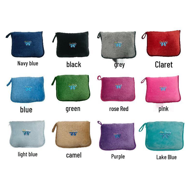 Multifunctional Car Blanket & Pillow: Flannel, Zipper, Folding Travel Blanket